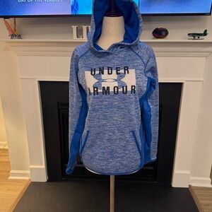 Under Armour ColdGear Blue Logo Hoodie Pullover XS